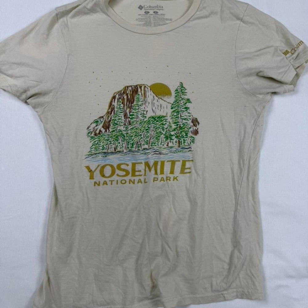 Columbia Yosemite National Park Graphic Tee Cotton Mens S Cream | Gorpcore PNW